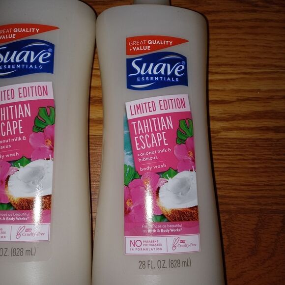 Suave Essentials Tahitian Escape Body Wash 28 pack of 2 - Picture 3 of 5
